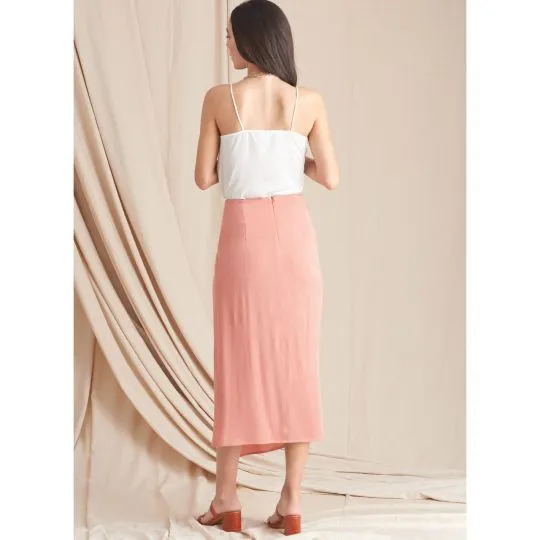 9607 Simplicity Schnittmuster Rock Wickeloptik EASY!