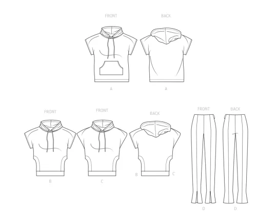 9636 Simplicity Schnittmuster Hoodie Leggings EASY!