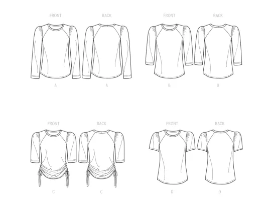 9645 Simplicity Schnittmuster Shirt in Raglanoptik EASY!