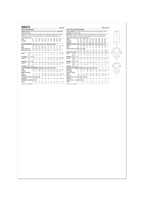 9675 Simplicity Schnittmuster Vintage Kostüm 50er Jahre