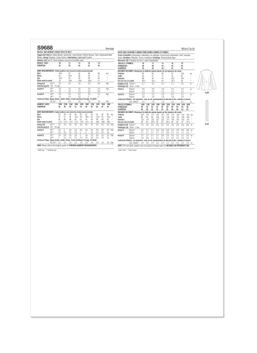 9688 Simplicity Schnittmuster Blazer