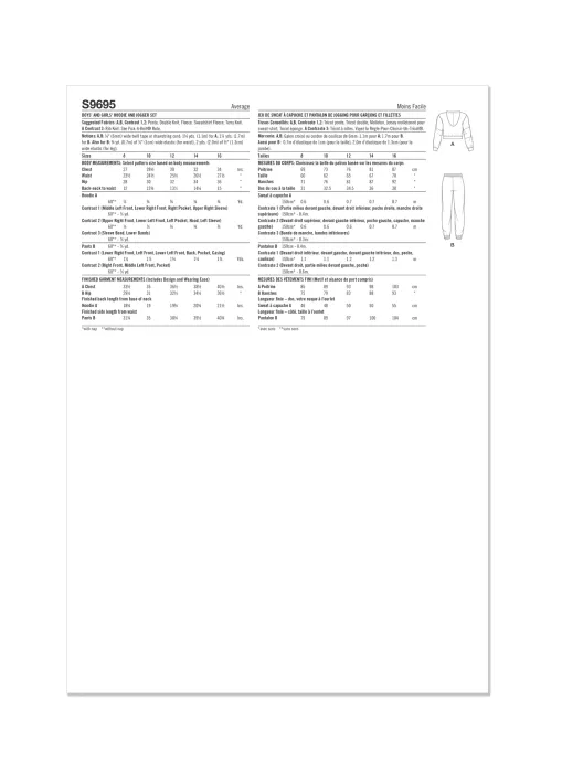 9695 Simplicity Schnittmuster Hoodie Jogger-Set