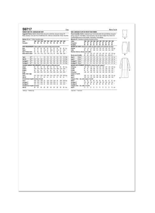 9717 Simplicity Schnittmuster Curvy Kombination EASY!