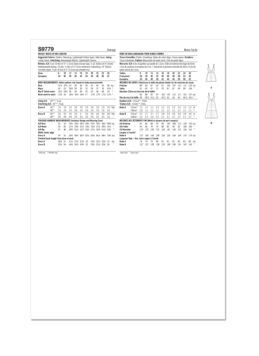 9779 Simplicity Schnittmuster romantisches Kleid