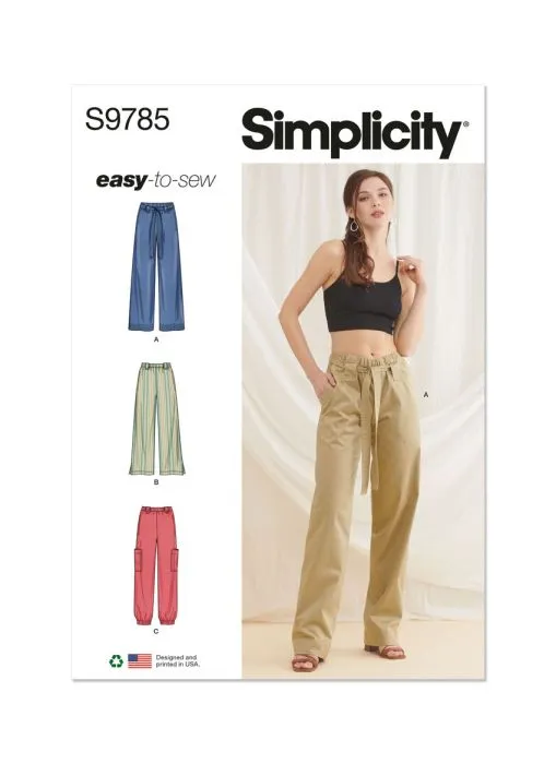 9785 Simplicity Schnittmuster Hose EASY!