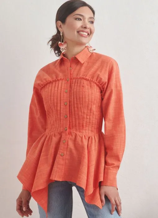 9821 Simplicity Schnittmuster Peplum Bluse