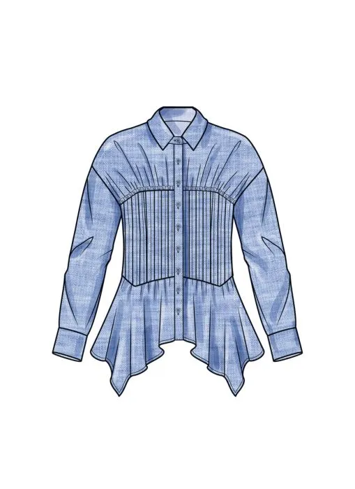 9821 Simplicity Schnittmuster Peplum Bluse