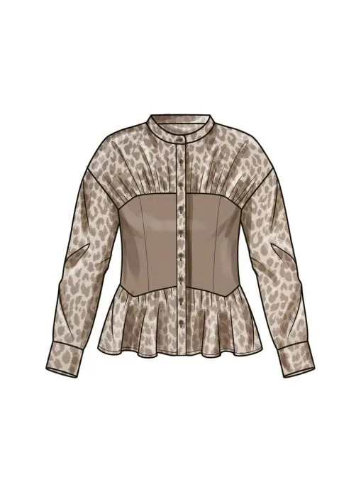 9821 Simplicity Schnittmuster Peplum Bluse