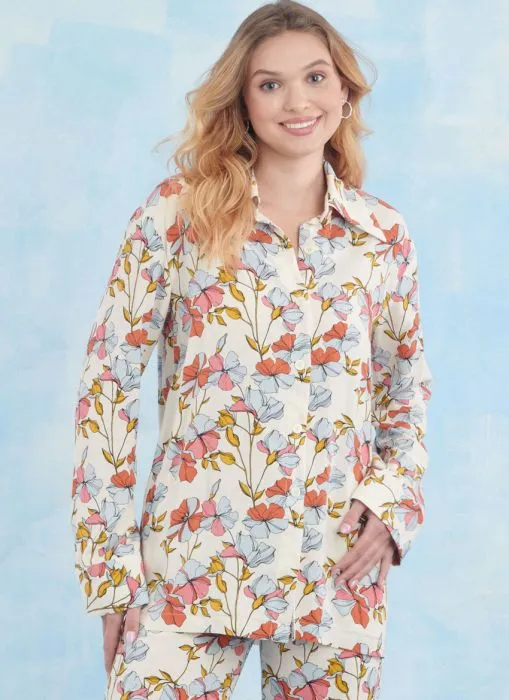 9856 Simplicity Schnittmuster Damen-Pyjama Shorty