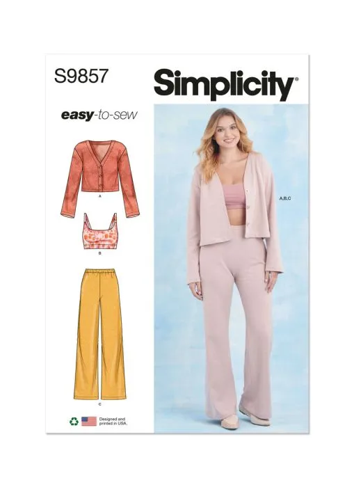 9857 Simplicity Schnittmuster Damen Loungeware EASY!