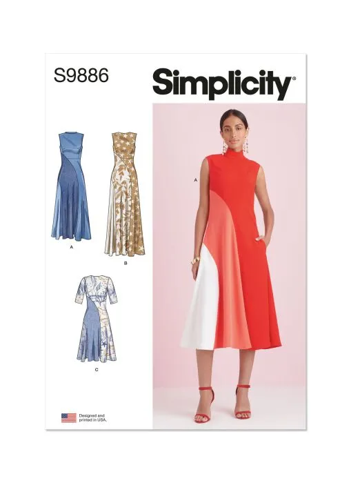 9886 Simplicity Schnittmuster Kleid