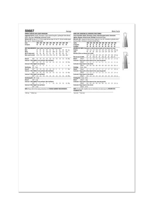 9887 Simplicity Schnittmuster Curvy Kleid