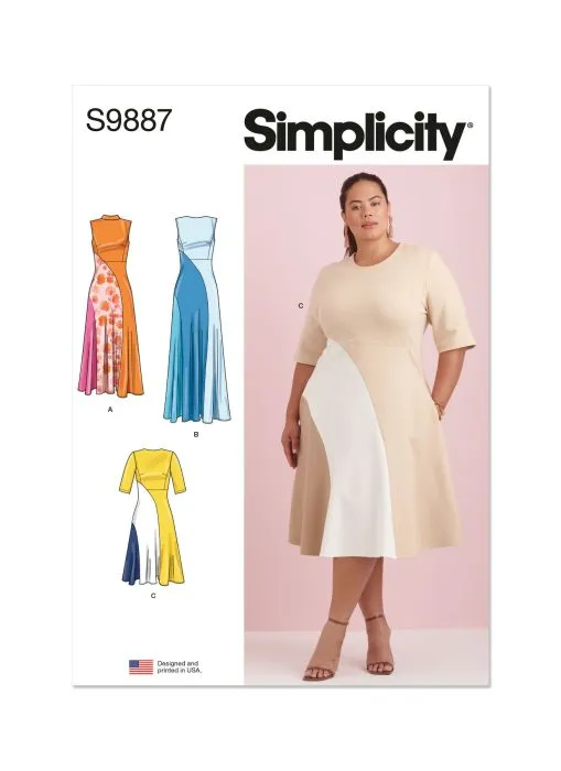 9887 Simplicity Schnittmuster Curvy Kleid