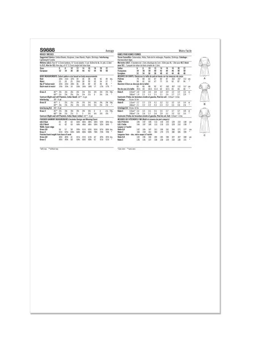 9888 Simplicity Schnittmuster Kleid