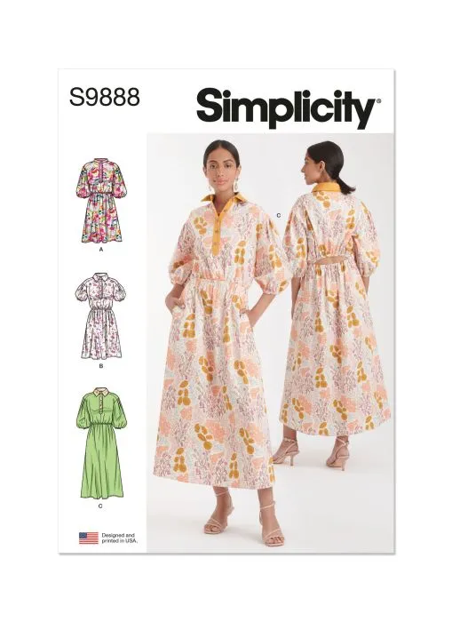 9888 Simplicity Schnittmuster Kleid