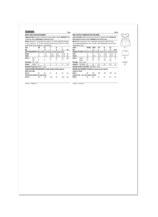 9898 Simplicity Schnittmuster Baby-Outfit EASY!