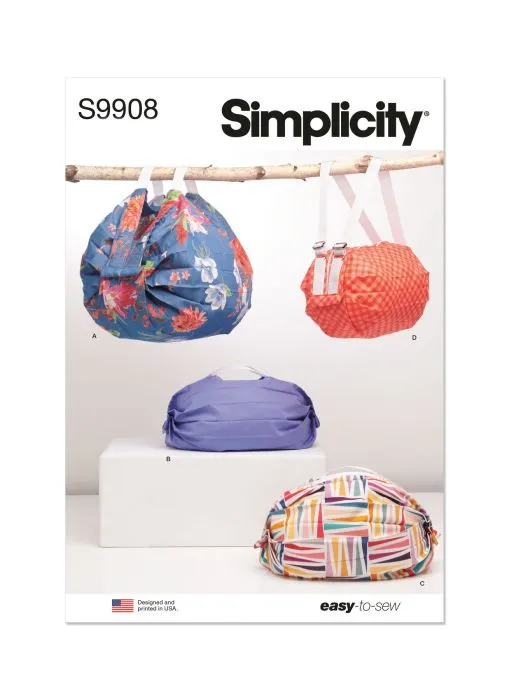 9908 Simplicity Schnittmuster Bellows Bag EASY!