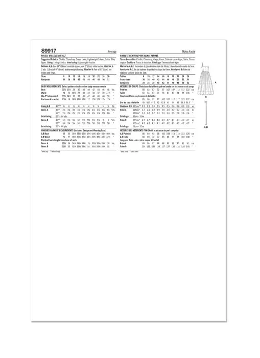 9917 Simplicity Schnittmuster Abendkleid Cocktailkleid