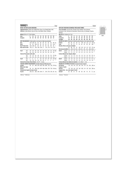 9921 Simplicity Schnittmuster Blusenshirt EASY!