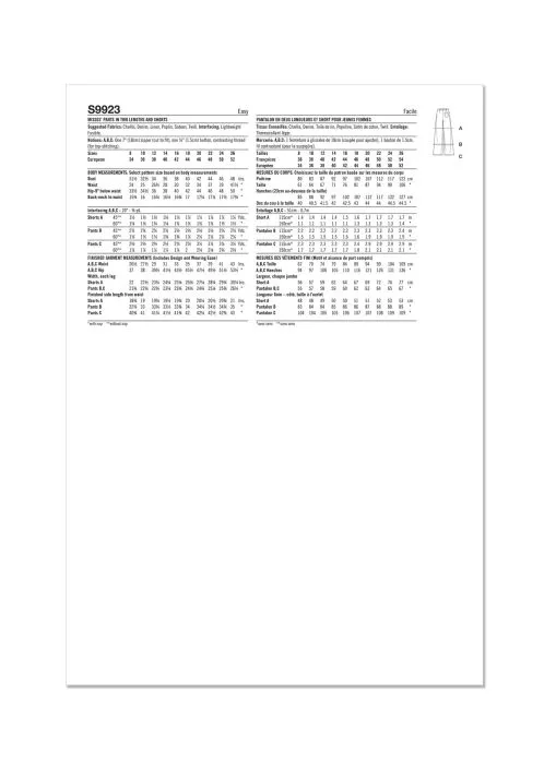 9923 Simplicity Schnittmuster Hose Shorts EASY!