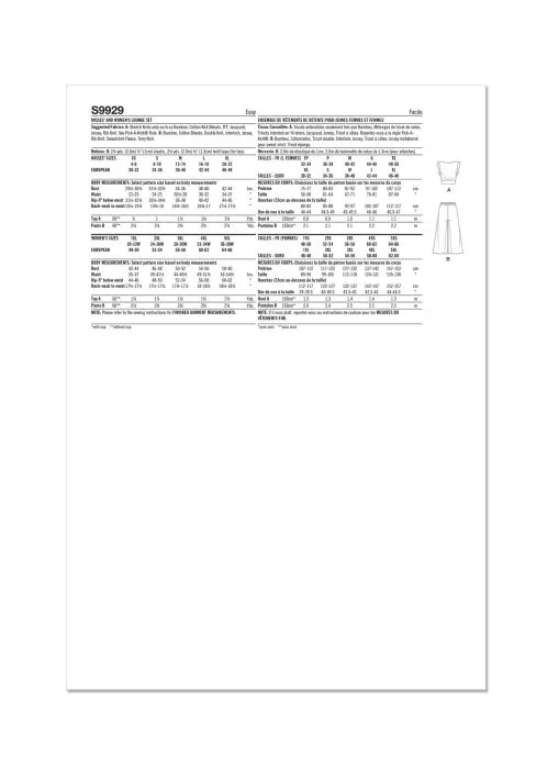 9929 Simplicity Schnittmuster Jerseyhose Shirt EASY!