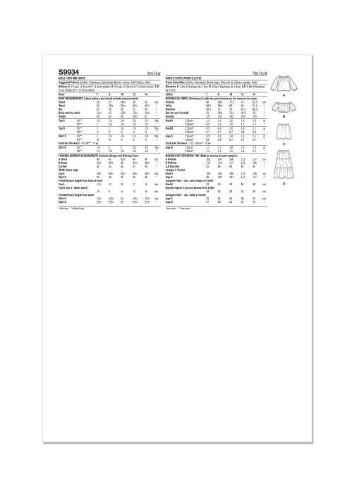 9934 Simplicity Schnittmuster Kinder-Bekleidung