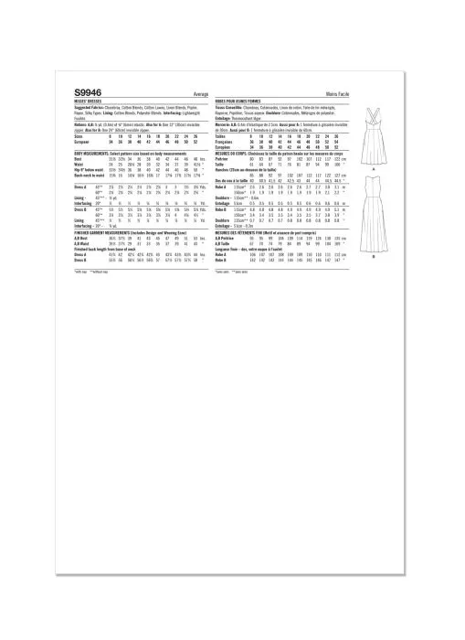 9946 Simplicity Schnittmuster Kleid mit Cut-Outs