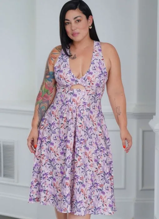 9946 Simplicity Schnittmuster Kleid mit Cut-Outs