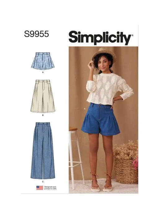 9955 Simplicity Schnittmuster Hose Shorts