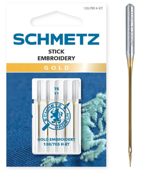 Schmetz Gold Sticknadeln Stärke 75