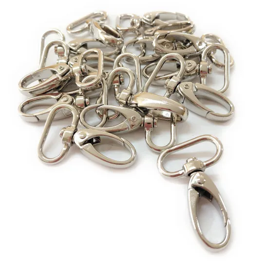 Schmuckkarabinerhaken 25mm silber 16 Stück