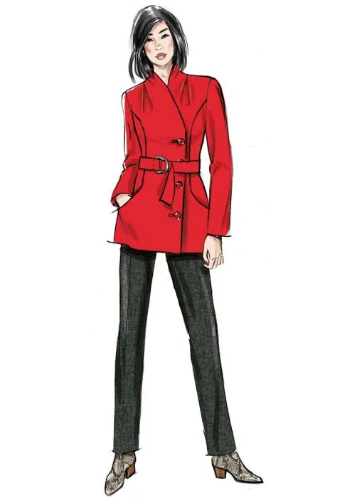 B6917 Butterick Schnittmuster Mantel Jacke