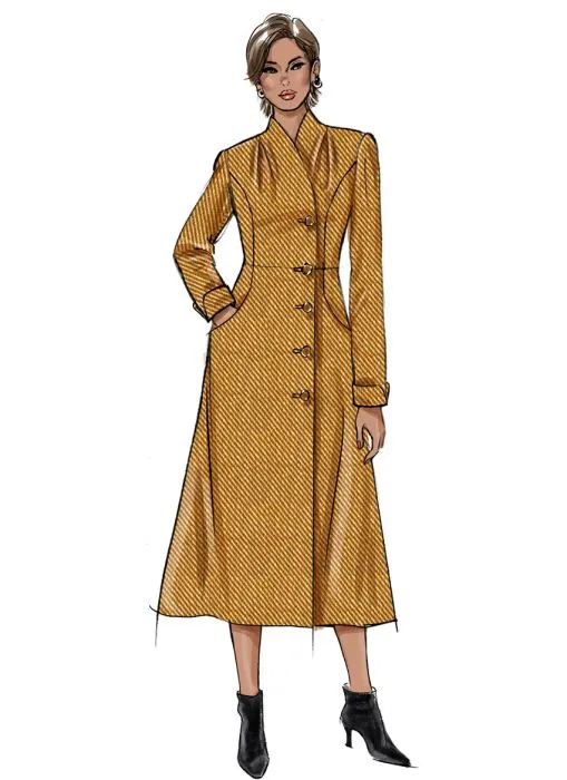 B6917 Butterick Schnittmuster Mantel Jacke