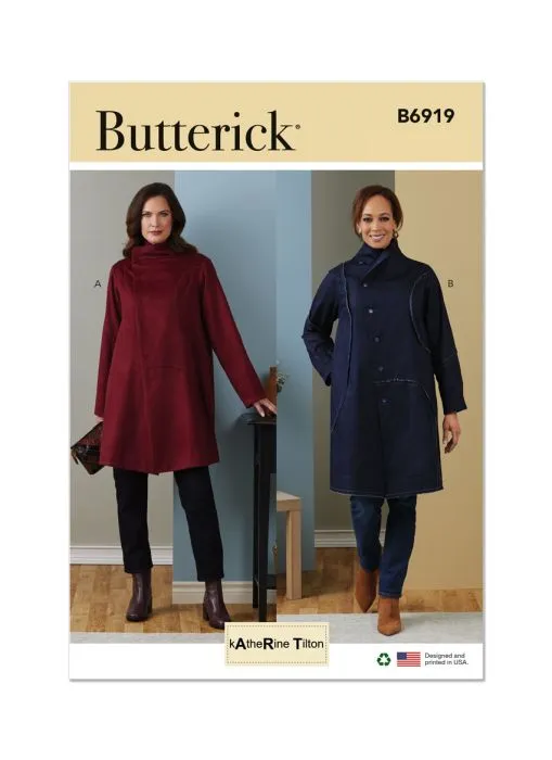 B6919 Butterick Schnittmuster Designermantel