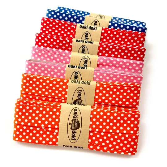 Konvolut Schrägband mit Pünktchen 8x3m