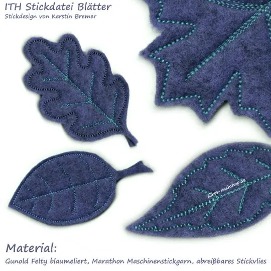 Gunold Felty Stickfilz blau meliert 25cm x 3m Rolle