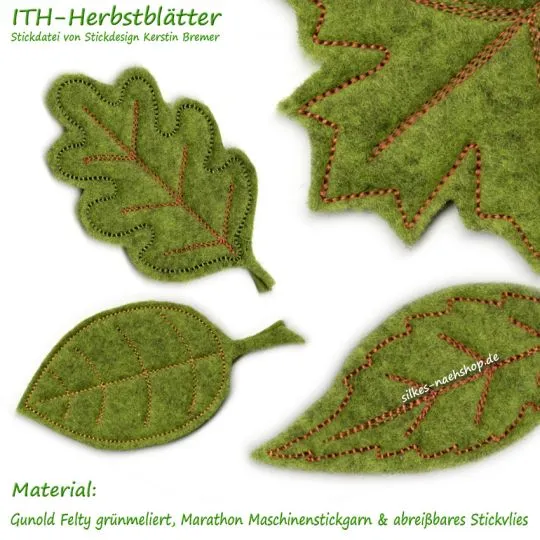 Gunold Felty Stickfilz grün meliert 25cm x 3m Rolle