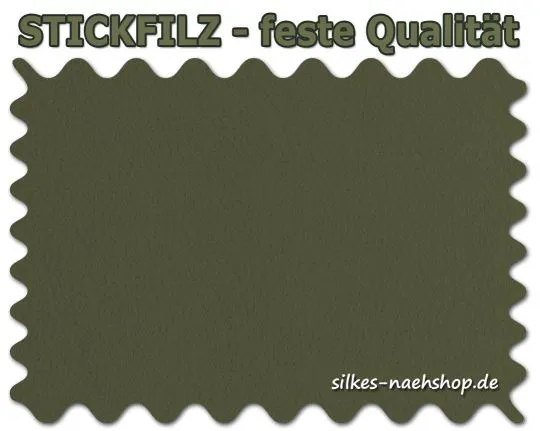Stickfilz waschbar fest 1mm - military - 20cmx110cm