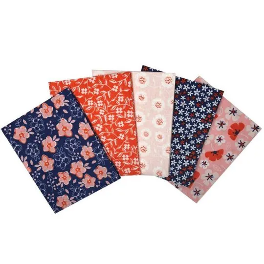 Stoffpaket Floral Navy
