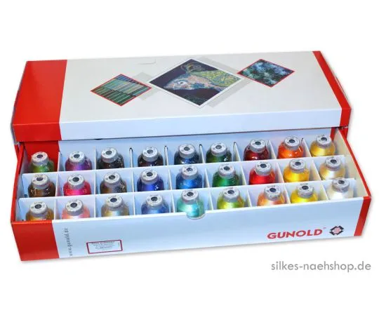 Gunold SULKY 40 Maschinenstickgarn Set incl. Schubladenbox