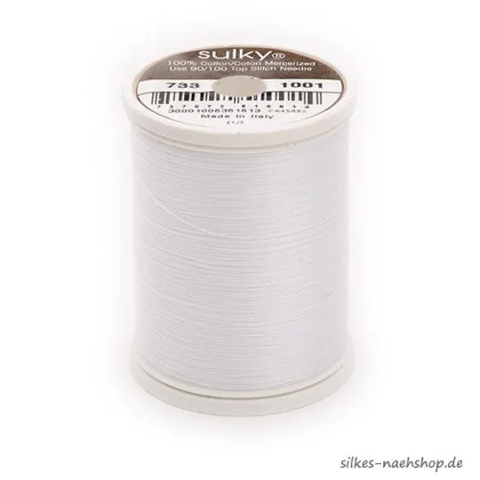 Sulky Cotton 30 Baumwollgarn weiß 450m