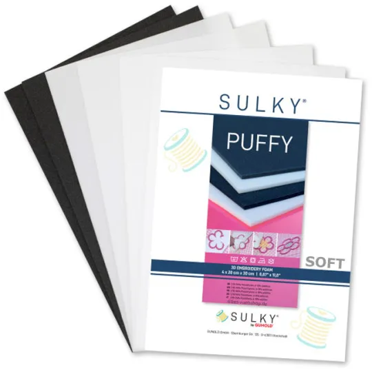 GUNOLD Sulky PUFFY Stickschaum Sortiment 6er-Pack SOFT
