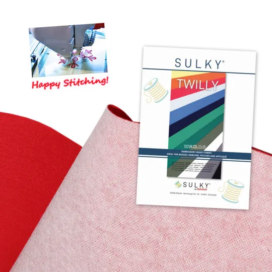 Sulky Twilly Köperstoff 8er-Pack rot