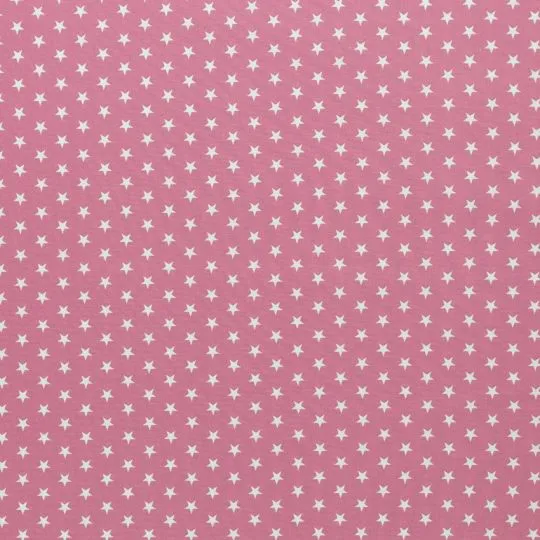 Rest: 1,60m Baumwollstoff CARRIE Sterne altrose