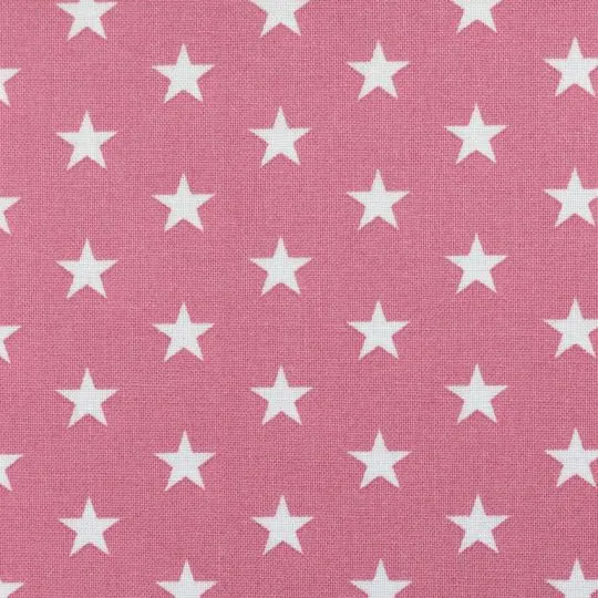 Rest: 1,60m Baumwollstoff CARRIE Sterne altrose