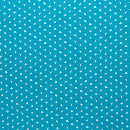 50cm Baumwollstoff CARRIE Sterne türkis