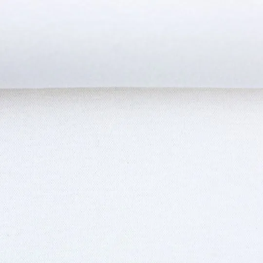 50cm Sweatshirtstoff Eike angeraut weiß