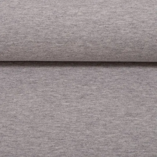 50cm Sweatshirtstoff Eike angeraut hellgrau-meliert