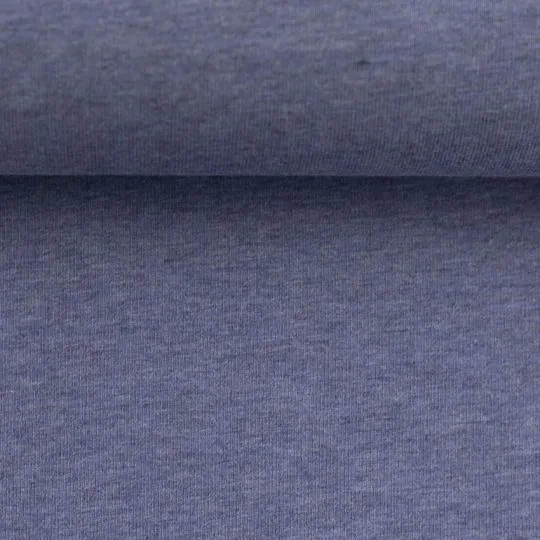 50cm Sweatshirtstoff Eike angeraut blau meliert