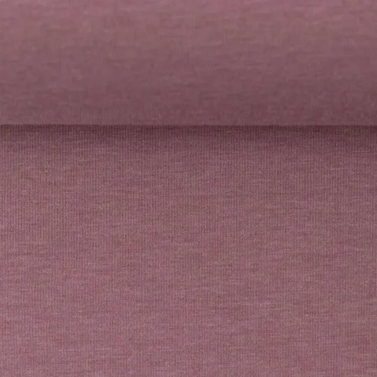 50cm Sweatshirtstoff Eike angeraut altrosa-meliert